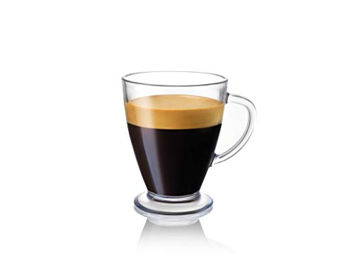 JoyJolt Declan Coffee Mug. Glass Coffee Mugs Set of 6. Clear Glass Coffee Cups 16 Oz with Handles for Hot Beverages - Cappuccino, Latte, Big Tea Cup. Crystal Clear Glass Cups, Espresso Coffee Gifts - Thumbnail 3