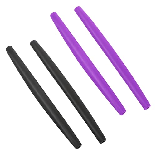 Image of BLAZERBUCK Replacement Temple Sleeves Ear Socks for Oakley Whisker /Juliet /A Wire Sunglass - Black + Purple