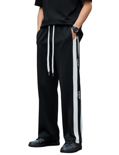 Image of Mack Jonney Men's Striped Track Pants | Side Stripe Design | Regular Fit | Casual & Athleisure Wear |Pack of 1-MMJ-53