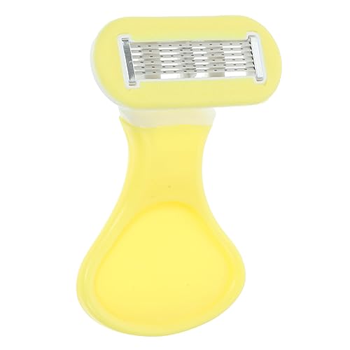 minkissy レディースマニュアルシェーバー 6層刃シェーバー(イエロー) 女性シェーバー ピグメントビーター razor 旅行用女性カミソリ 女性かみそり プラスチック Yellow