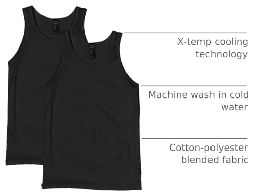 Hanes Men's X-Temp Tank Top 2 Pack, Black, Large - image 4