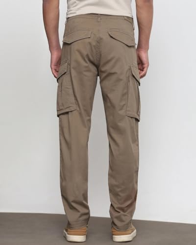 Image of MUFTI Navy Slim Fit Cargo Trousers