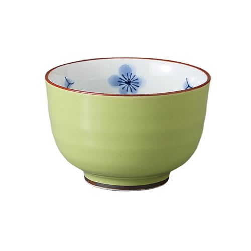 エールネット(Ale-net) 湯呑 煎茶碗 千茶碗 8×5.5cm 150cc 有田焼 緑彩幸梅仙茶 食洗機対応 電子レンジ対応 日本製