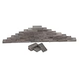 Veemoon 40 Stück Teiliges Mini Ziegelsteine Realistische Kleine Fake Bricks aus Mini Betonblöcken für DIY Puppenhaus Dekoration Terrarium und Aquarium Zubehör