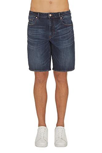  Armani Exchange J65 Slim Bermuda, Jeans Uomo, Blu (Dark to Medium Blue), 32