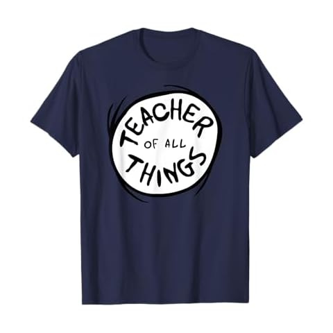 Dr. Seuss Teacher of all Things Emblem RED T-Shirt Cover