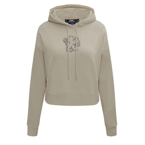 Sudadera Pro Standard NBA FLC para mujer tipo cropped hoodie marrón de felpa