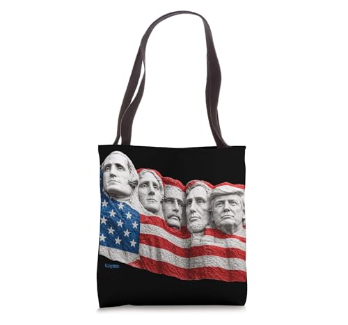 Bolso Tote Mount Rushmore con bandera U.S.A. y presidente Trump miniatura 1