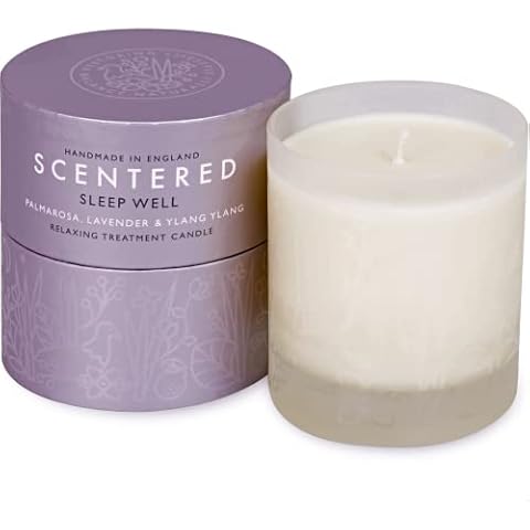 Scentered Sleep Well Large Scented Candles Gifts for Women - Aromatherapy Candle with Lavender, Chamomile & Ylang Ylang Essential Oil - Sleep Aid, Relaxation - Highly Scented Candles Long Burning Cover