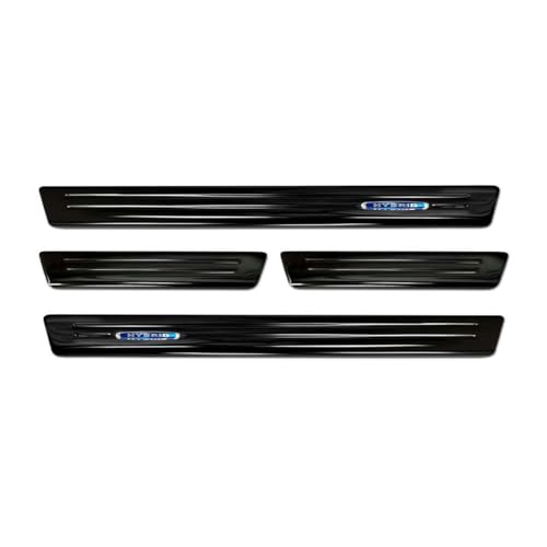 Seuils de portes inoxydable noir Citroën C5 Aircross habillage premium en acier