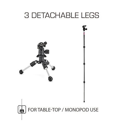 3 Legged Thing Punks Billy 2.0 Carbon Fibre Travel-Friendly Tripod - Compact & Adjustable Camera Tripod With Three Detachable Legs - Darkness (Billydark2.0) #TOP5