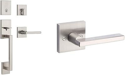 Kwikset 98180 001 San Clemente Single Cylinder Low Profile Handleset Front Door Lock With Halifax Lever Featuring Smartkey Security In Venetian Bronze Amazon Com