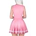 Littleforbig Women Sleeveless Overall Cheer Sissy Bodycon Mini Dress Skirt S Pink