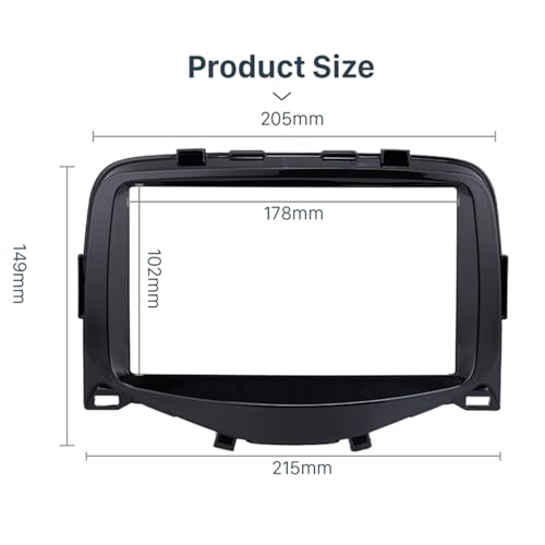 Evita holguras con el panel de fascia doble DIN de 178 x 102 mm para navegador estéreo C1 5