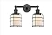Innovations 208-BK-G52-CE-LED 2 Light Vintage Dimmable LED Bathroom Fixture, Matte Black