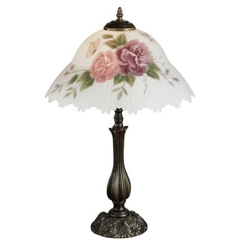 Touch of Class Brinley Floral Table Lamp, Bronze