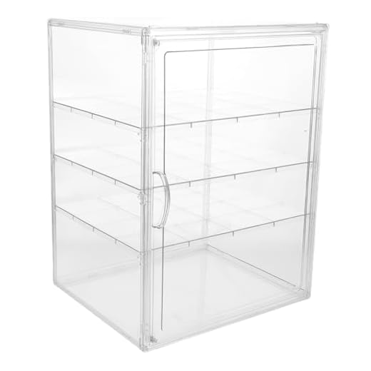 ZUNOXAZ Vitrina Para Pasteles Transparente 4 Niveles Ajustables Material Acrílico Contenedor Para Productos Horneados Vitrina Para Repostería Uso Cocina y Panadería Desmontable