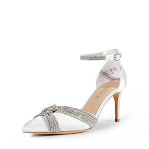 DREAM PAIRS Women’s Pointed Close Toe High Heels Sexy Sparkly Rhinestone Stiletto Pumps Wedding Bridal Party Dress Shoes