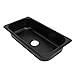 Aqur2020 RV Sink 304 Stainless Steel 12.8x6.93x2.56 in Embedded Hand Wash Basin with an Efficient Drainage System for Boat Cars (Spray Coated Black (GR‑1365B))