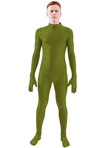 Image of Ensnovo Mens Mock Neck Full Body Unitard Spandex Zentai Suits Costumes