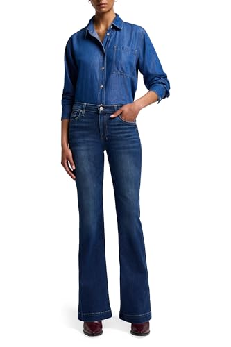 7 For All Mankind Women's Dojo Wide Leg Trouser Jeans2