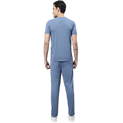 Image of Mack Jonney Printed Co-ord Set Tracksuit For Men (Pack of 2)-T PRT 23 WHT 24 YLW D10 WHT YLW 04-P