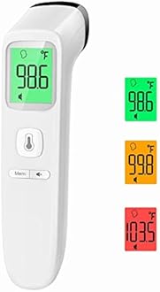 No-Touch Thermometer for Adults and Kids, Fast Accurate Digital Thermometer with Fever Alarm & Silent Mode, Easy-to-use, Forehead Thermometer for Babies, Kids & Elderly