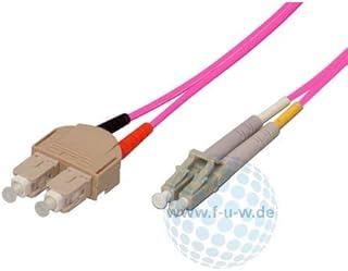 Tecline 39885615 - Cable de Fibra óptica OM4 (50/125 µm, 15,0 m), Color Rosa