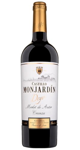 Castillo Monjardín Crianza Deyo Merlot de Autor, D.O. Navarra. Caja de 6 botellas. Crianza 14 Meses, 14% Alcohol, Vino Tinto Premium