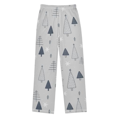 Boys' Pants Christmas New Year Tree Star Long Bottoms Jogger Pants Elastic Waist Trousers with Pockets S-XL
