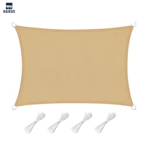 Miniatura 7 de Haikus Toldo Vela Rectangular 2x3 M, Vela De Sombra 3x2 M Hdpe, Transpirable, Resistente, 98 Protección Rayos Uv Para Exterior, Jardín, Terrazas Arena