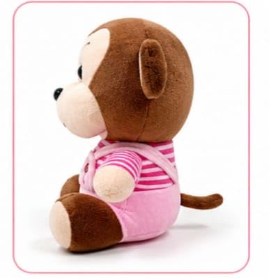 Image of Cute Monkey Soft Toy for Kids 25CM | Ultra Soft Plush Stuffed Monkey Teddy Bear | Huggable Cartoon Animal Plush Toy for Boys & Girls | Washable Gift Toy
