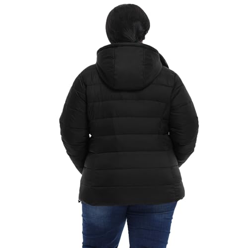 Plus Size Women's Packable Puffer Jacket 1X-6X Water-Resistant Lightweight Winter Coat(Exclusively for Plus Size)3