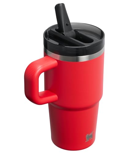 Image of STANLEY Quencher ProTour Flip Straw Tumbler with Leakproof Lid 20 oz | Built-In Straw & Handle | Cupholder Compatible for Travel | Insulated Stainless Steel Cup | BPA-Free | Chili Black