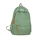 Mochila Feminina Pastel Fofa – Bolsa Casual Colorida com Bolso Frontal e Alças Ajustáveis (Verde)