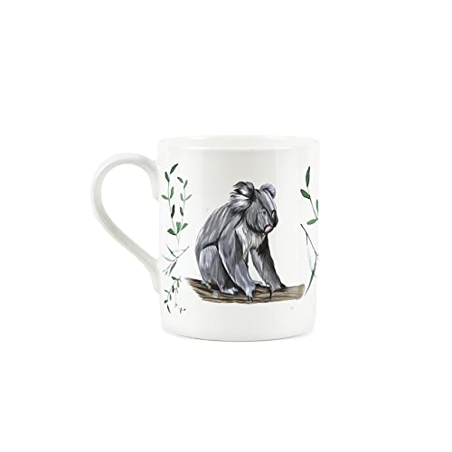 Koala Bear Climbing Trees & Eucalyptus Small Fine Bone China White Mug Coffee/Tea Present Gift - Image 2