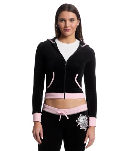 Juicy Couture Women's Vday Heritage Track Jacket with Contrast Rib