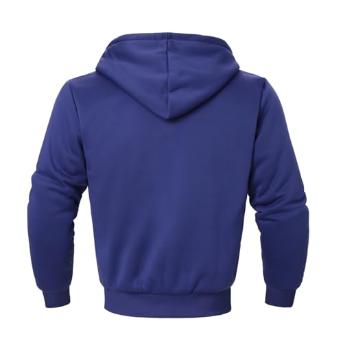 Image of LeeHanTon Sherpa Lined Hoodies for Men Heavyweight Full Zip Up Sweatshirt Thick Fleece Winter Warm Work Jackets Plus Size