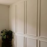 Self-Adhering Wall Molding Kit - Pre-Cut Wall Paneling Kit - Accent Wall Trim - Wainscoting - 3 Panel Design (Style-1)