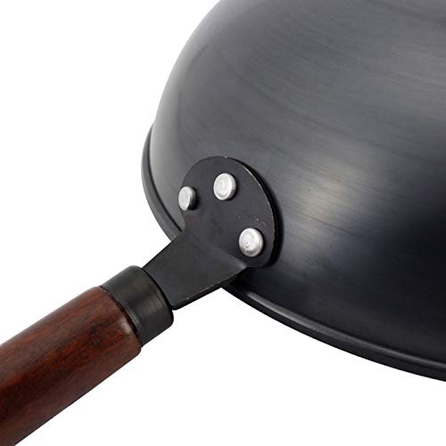 Wok con mango simple sin recubrimiento de 32 cm miniatura 4