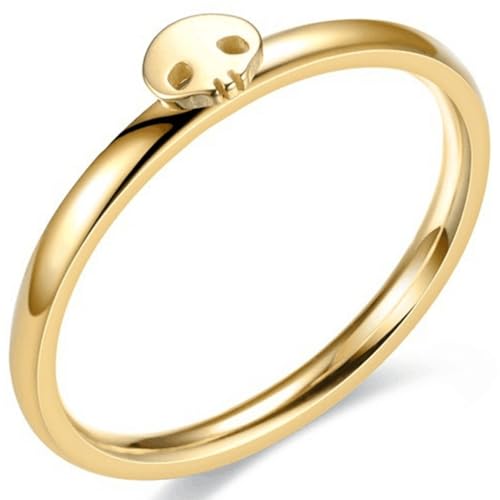 Jude Jewelers 2mm Stainless Steel Stacking Cute Skull Style Wedding Band Ring
