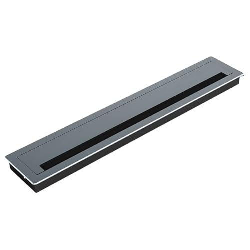 Attaches de câbles rectangulaires en métal avec brosse pour l'organisation de bureau