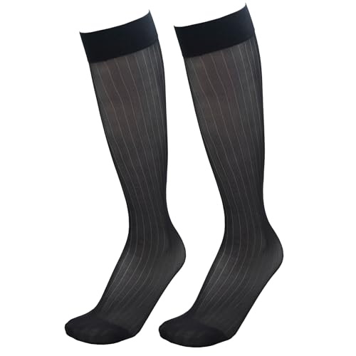 Men's Ultra Thin Business Dress Socks - 93% Nylon with Reinforced Toe - Moisture Wicking & Odor Resistant