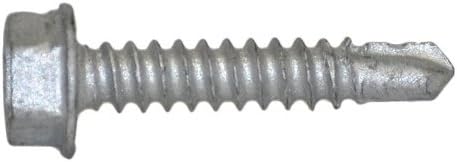 Teks 1" Steel Self Drilling Screw with Hex Washer Head Type and Climaseal Finish - 1129000