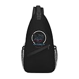 VA-11 Hall-A Neon Sign Sling Backpack Sling Bag Wandern Reisen Brusttasche Daypack Männer Crossbody Rucksack Umhängetasche Tasche