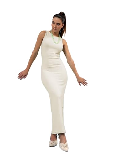 Image of KOTTY Women's Flowy Midi Round Neck Plus Size Dress