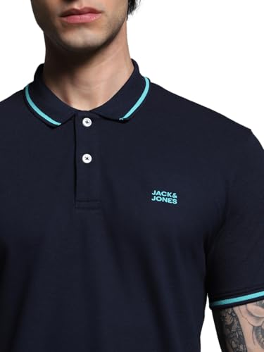 Image of Jack & Jones Men's Yellow Polo Collar Slim Fit T-Shirt