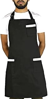 S&S UKessentials Chefs apron Cooking Kitchen adjustable Bib pockets Cotton aprons for women men ladies unisex MasterChef's for Home and Restaurant BBQ gardens art & craft professional