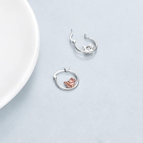 TIGER RIDER Cute Animal Hoop Earrings for Women 925 Sterling Silver Jewelry for Mom Sister3