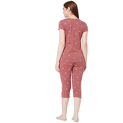 Image of Sweet Dreams Printed Cotton Regular Fit Womens Nightsuit